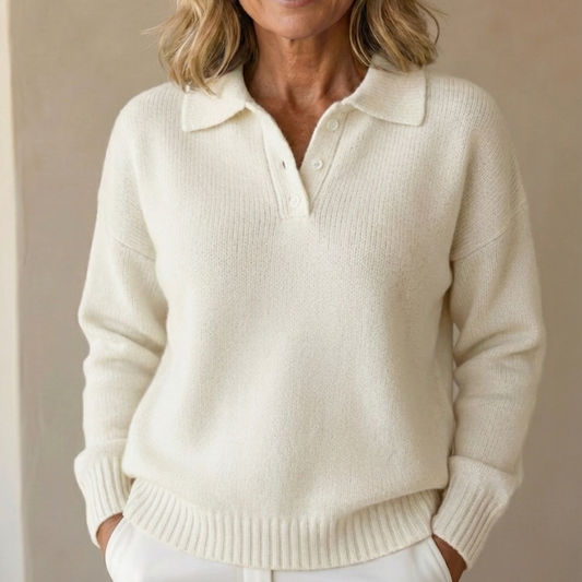 Maya™ | Soft Knit Sweater with Collar